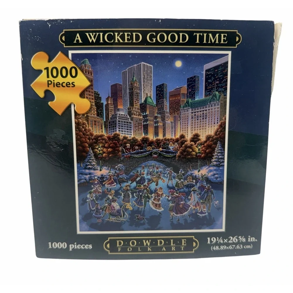 Lot of 2 Christmas 1000 Piece Jigsaw Puzzles MasterPieces & Dowdle